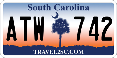 SC license plate ATW742