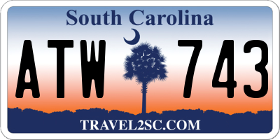 SC license plate ATW743
