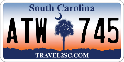 SC license plate ATW745