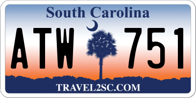 SC license plate ATW751
