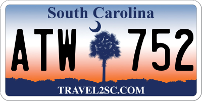 SC license plate ATW752