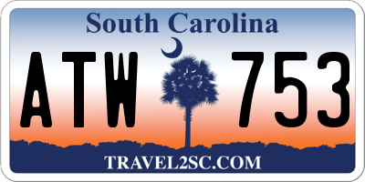 SC license plate ATW753