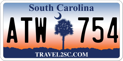 SC license plate ATW754