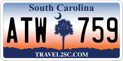 SC license plate ATW759