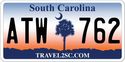 SC license plate ATW762