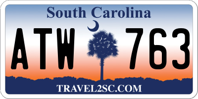 SC license plate ATW763