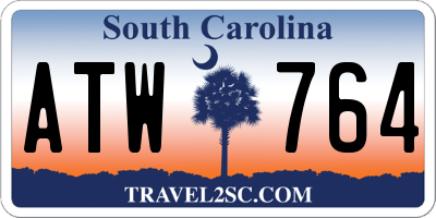 SC license plate ATW764