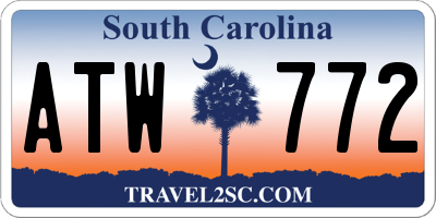 SC license plate ATW772
