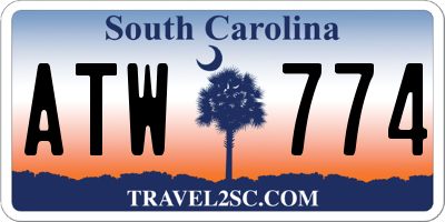 SC license plate ATW774