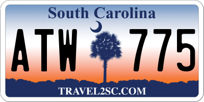 SC license plate ATW775