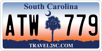SC license plate ATW779