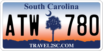 SC license plate ATW780