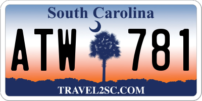 SC license plate ATW781