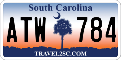 SC license plate ATW784