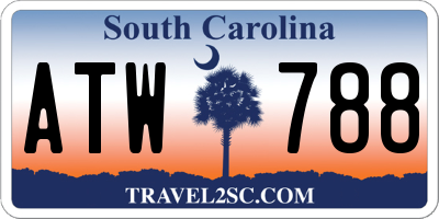 SC license plate ATW788