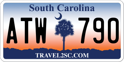 SC license plate ATW790