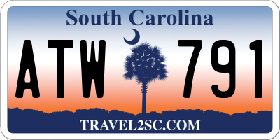 SC license plate ATW791