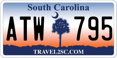 SC license plate ATW795