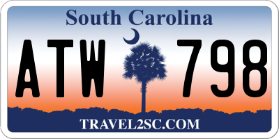 SC license plate ATW798