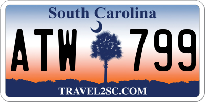 SC license plate ATW799