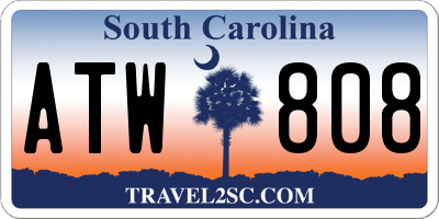 SC license plate ATW808