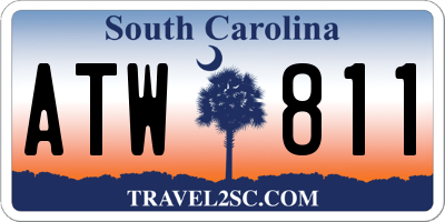 SC license plate ATW811