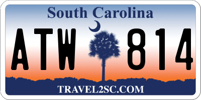 SC license plate ATW814
