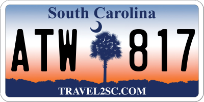 SC license plate ATW817