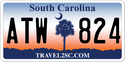 SC license plate ATW824