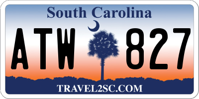 SC license plate ATW827