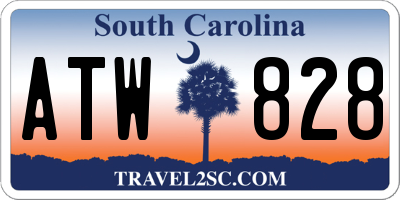 SC license plate ATW828