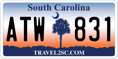 SC license plate ATW831