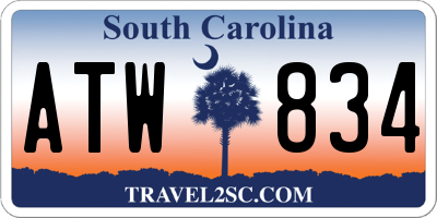 SC license plate ATW834