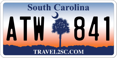 SC license plate ATW841
