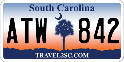 SC license plate ATW842