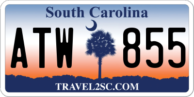 SC license plate ATW855