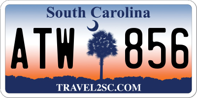 SC license plate ATW856
