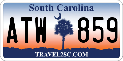 SC license plate ATW859