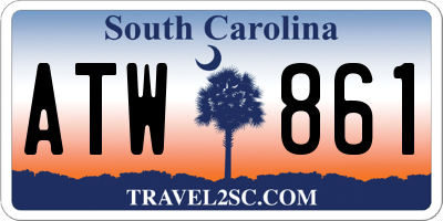 SC license plate ATW861