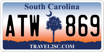 SC license plate ATW869