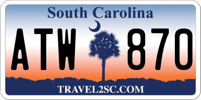 SC license plate ATW870
