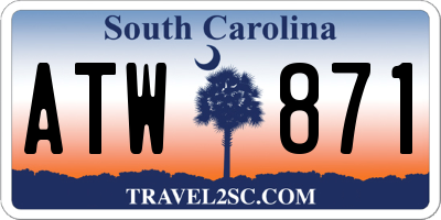SC license plate ATW871