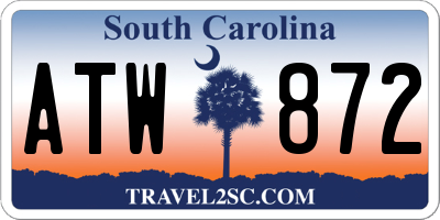 SC license plate ATW872