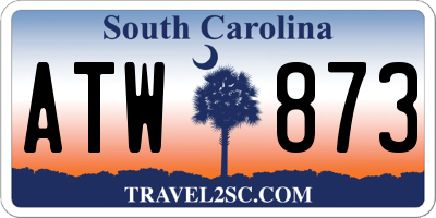SC license plate ATW873