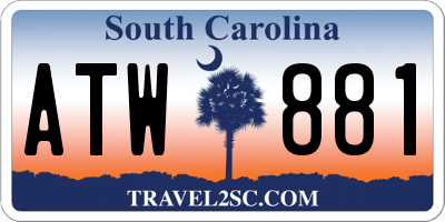 SC license plate ATW881