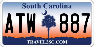 SC license plate ATW887