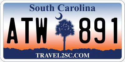 SC license plate ATW891
