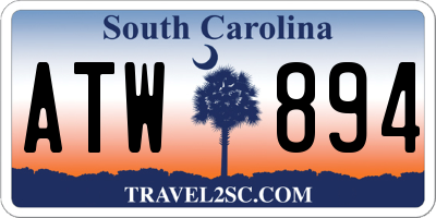 SC license plate ATW894