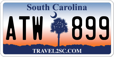 SC license plate ATW899