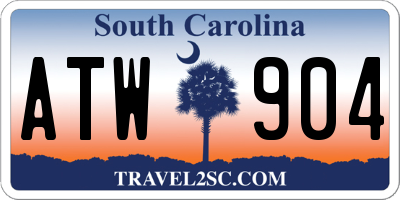 SC license plate ATW904